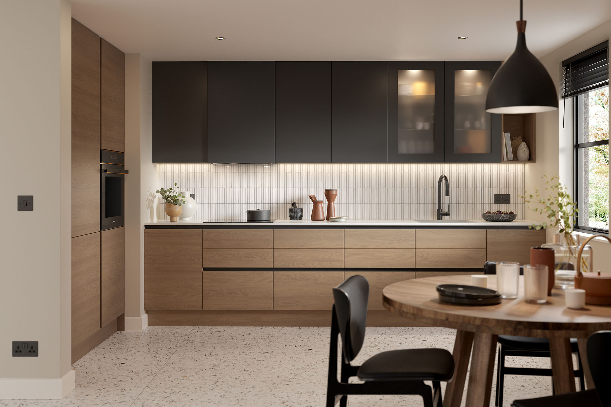 Tavola Parched Oak and Zola Matte Graphite_Main Shot